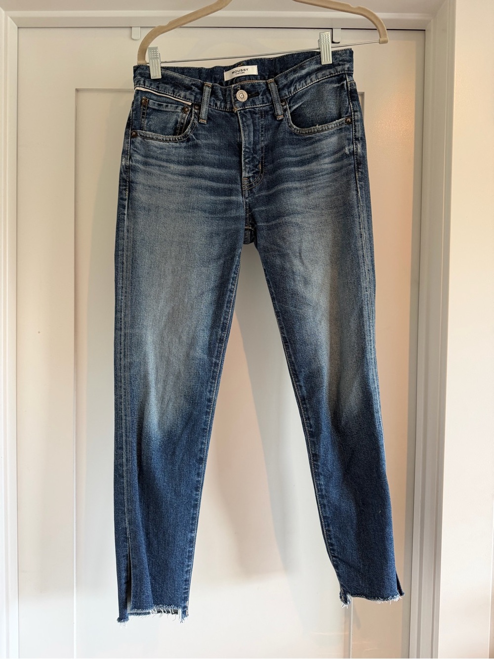 MOUSSY Vintage Japanese Denim Raw Hem Jeans Size